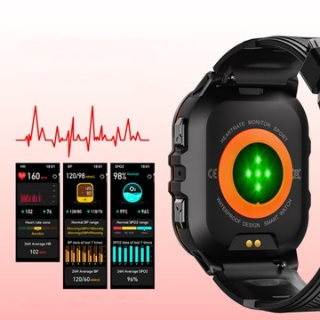 SMARTWATCH ZEGAREK MĘSKI POLSKIE MENU ROZMOWY SMS CIŚNIENIE TĘTNO + GRATIS