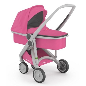Wózek głęboki z gondolą Greentom pink grey