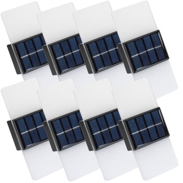 8x Kinkiet Lampka Solarna Ozdobna Ogrodowa LED Oświetlenie Tarasu Balkonu