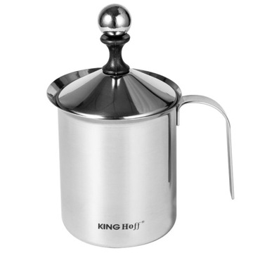 RĘCZNY SPIENIACZ DO MLEKA STALOWY KINGHOFF 800ML