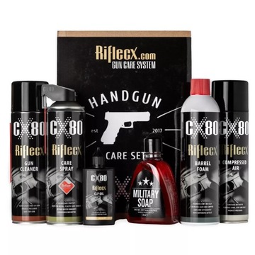 Zestaw prezentowy do czyszczenia pistoletów Krótkiej Handgun Set Riflecx