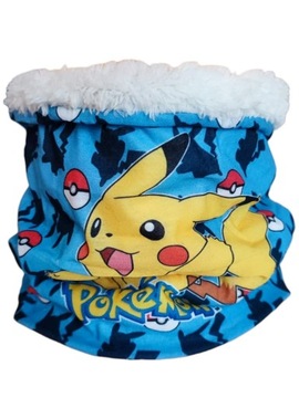 POKEMON PIKACHU szalik komin z PLUSZEM