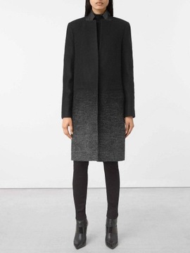 ALLSAINTS JAIYA COAT 398fun WOOL BLACK/GREY 34/36