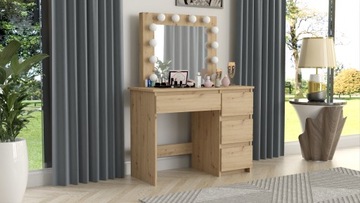 КОСМЕТИЧЕСКОЕ ЗЕРКАЛО ДЛЯ ТРУБОЧНОГО СТОЛИКА С 12x СВЕТОДИОДНОЙ ПОДСВЕТКОЙ ДУБ АРТИЗАН