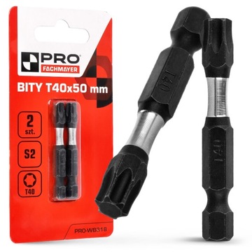 Ударная бита TX40 Ударная бита 50 мм | Ударная бита для отвертки 2 шт.