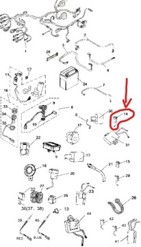 WŁĄCZNIK ŚWIATEŁ AWARYJNYCH KIERUNKOWSKAZÓW ATV Linhai V-TWIN 520/550/600cc