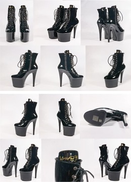 ТУФЛИ ДЛЯ ТАНЕЦОВ НА ПИЛДЕ, ЧЕРНЫЕ ЭРОТИЧЕСКИЕ КАБЛУКИ, размер 37, ПОДАРОК ​​НА ДЕНЬ СВЯТОГО ВАЛЕНТИНА.