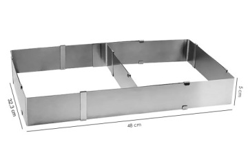 РЕГУЛИРУЕМАЯ ПРЯМОУГОЛЬНАЯ ПРОТИВНЯ ДЛЯ ВЫПЕЧКИ