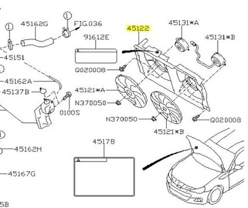 SUBARU OE 45122CA000 POUZDRO VENTILÁTORŮ
