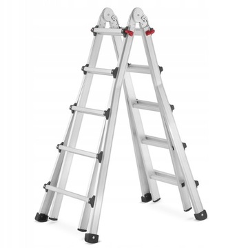 Шарнирная телескопическая лестница HIGHER 4x5 + ТЕЛЕЖКА