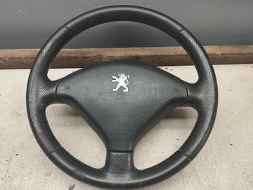KIEROWNICA AIRBAG SKÓRA PEUGEOT 307