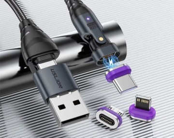 МАГНИТНЫЙ КАБЕЛЬ 1,8 М БЫСТРАЯ ЗАРЯДКА 240 Вт 5 А USB C PD