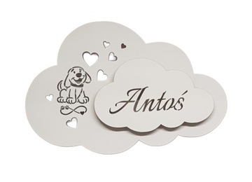 Лампа собака собака облако милашка ночь светодиодные ЦВЕТА именные батарейки