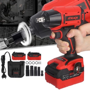 KLUCZ UDAROWY AKUMULATOROWY 2X BATERIA 650NM ZAKRĘTARKA 21V 3 tryby
