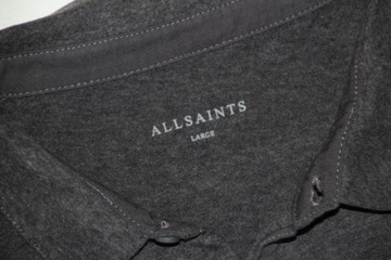 ALLSAINTS*SZARA MĘSKA KOSZULA POLO JAKOŚĆ*L