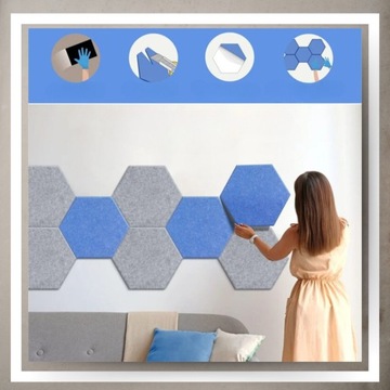 3D НАСТЕННЫЕ ПАНЕЛИ С ШЕСТИГРАННЫМ ВОЙЛОМ самоклеящиеся акустические мягкие подголовники