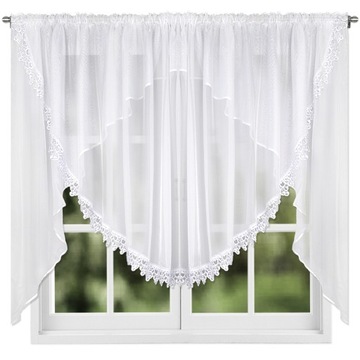 FIRANA Z WOALU OBSZYTA GIPIURA 400x150 KORONKA