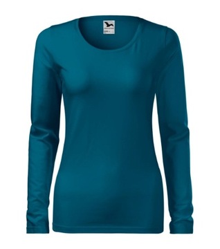KOSZULKA damska SLIM 139 M - Krój Slim-fit Petrol Blue