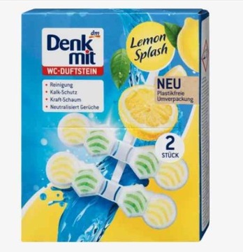 Denkmit Kamień zapachowy do WC Lemon Splash, 2 szt