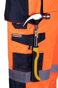 Рабочие брюки длиной до талии с темно-синей вставкой 57 ORANGE/NAVY NAVY