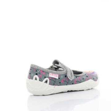 27 БАЛЕТНЫЕ ТАПОЧКИ ДЛЯ ДЕВОЧКИ ЕДИНОРОГ STRONG VELCRO ARS D183