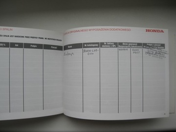 ХОНДА Хонда ПЛ сервисная книжка