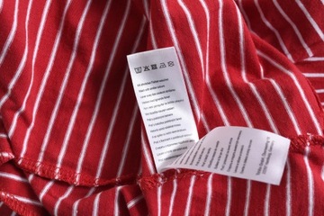 TCHIBO czerwona sukienka dresowa w paski 36 38