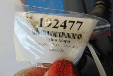 PEUGEOT 107 ZADNÍ SKLO (OKNO) VÍKO KUFRU