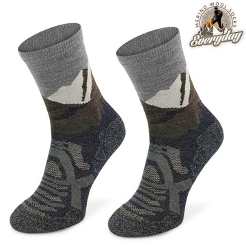 ТЕХНИЧЕСКИЕ ТРЕККИНГОВЫЕ НОСКИ ИЗ ШЕРСТИ МЕРИНОСА для гор *35-38