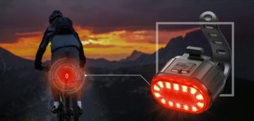 НАБОР МОЩНЫХ ВЕЛОСИПЕДНЫХ ЛАМП ПЕРЕДНЯЯ ЗАДНЯЯ СВЕТОДИОДНАЯ ВОДОНЕПРОНИЦАЕМАЯ USB-БАТАРЕЯ