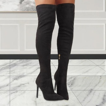Kozaki za kolano dla kobiet Elegancka moda 42
