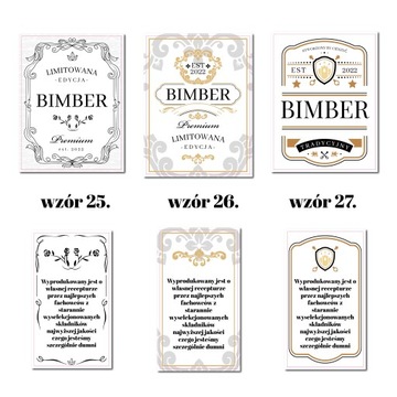 Этикетки для свадьбы BIMBER наклейки СВОЯ ПИСЬМА x17