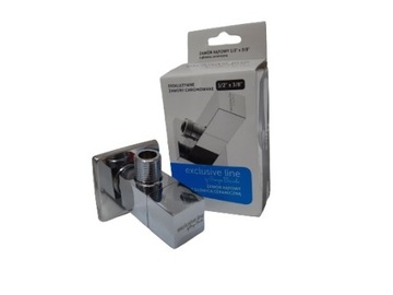 КРАН ШАРОВЫЙ УГЛОВОЙ ДЛЯ ЛЕНТЫ 1/2Х3/8 ХРОМ