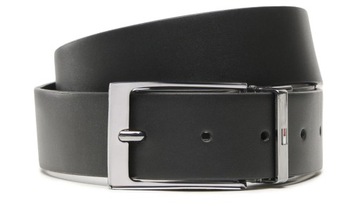 TOMMY HILFIGER PASEK LAYTON REVERSIBLE BLACK BROWN 85