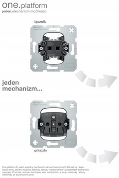 ПЕРЕКЛЮЧАТЕЛЬ BERKER one.platform с 1 клавишей 533037
