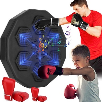 Music Boxing Machine W treningowy Ściana bokserska + 2x Rękawice bokserskie