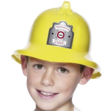 HEŁM strażaka KASK strażacki CZAPKA strażaka ŻÓŁTY