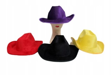 KAPELUSZ KOWBOJ SZERYF KARNAWAŁ Różne Kolory