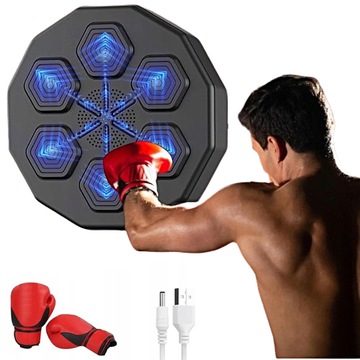 TARCZA TRENINGOWA BOKSERSKA NA ŚCIANĘ MUSIC BOXING MACHINE BLUETOOTH ZESTAW