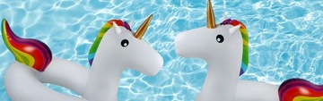 НАДУВНОЕ КОЛЕСО ЕДИНОРОГ ДЛЯ ПЛАВАНИЯ ВОДНЫЙ МАТРАС PONTOO XXL КОЛЕСО 120 СМ