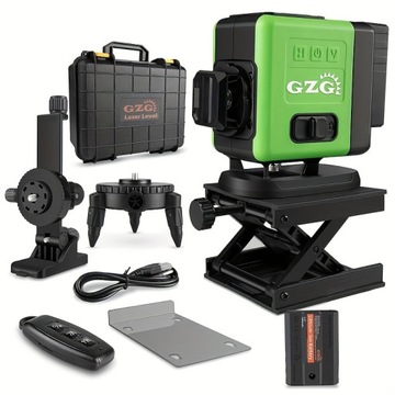 1 Zestaw GZG 3D 12-liniowy Poziom Lasera 360, Mocny, Jasny, Cienki,