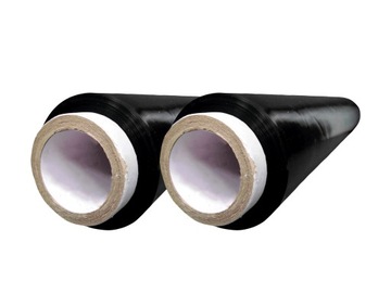 FOLIA STRETCH CZARNA 2,5 KG STRECZ KRYJĄCA STRECH DO PACZEK MOCNA 2 SZTUKI
