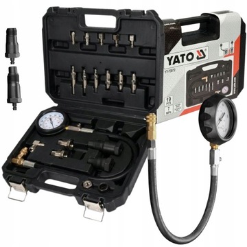 ТЕСТЕР ДАВЛЕНИЯ СЖАТИЯ YATO ДИЗЕЛЬНЫЙ ТЕСТЕР ДАВЛЕНИЯ СЖАТИЯ 19 элементов