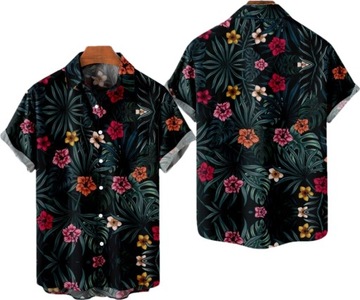 TIEOSKD236 koszula męska casual krótki rękaw regular poliester rozmiar 4XL