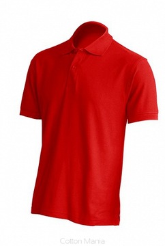 T-Shirt Koszulka POLO CM 200gr Czerwona XL