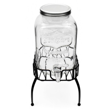 SŁÓJ Z KRANIKIEM I STOJAKIEM 4L SŁOIK NA STOJAKU DYSTRYBUTOR NA LEMONIADĘ