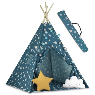 TIPI namiot dla dzieci TEEPEE Girlanda Poduszki