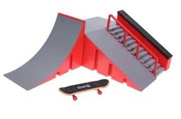 ZESTAW FINGERBOARD RAMPA ZABAWKA DLA DZIECI SKATEPARK + DESKOROLKA FB-05-C