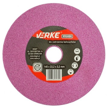 TARCZA OSTRZAŁKI OSTRZENIA ŁAŃCUCHA 145 x 22,2 x 3,2mm KAMIEŃ SZLIFIERSKI