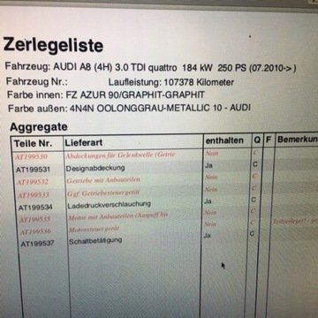 AUDI A8 D4 ПОЛНЫЙ ПЕРЕДНИЙ КСЕНОН LX7U